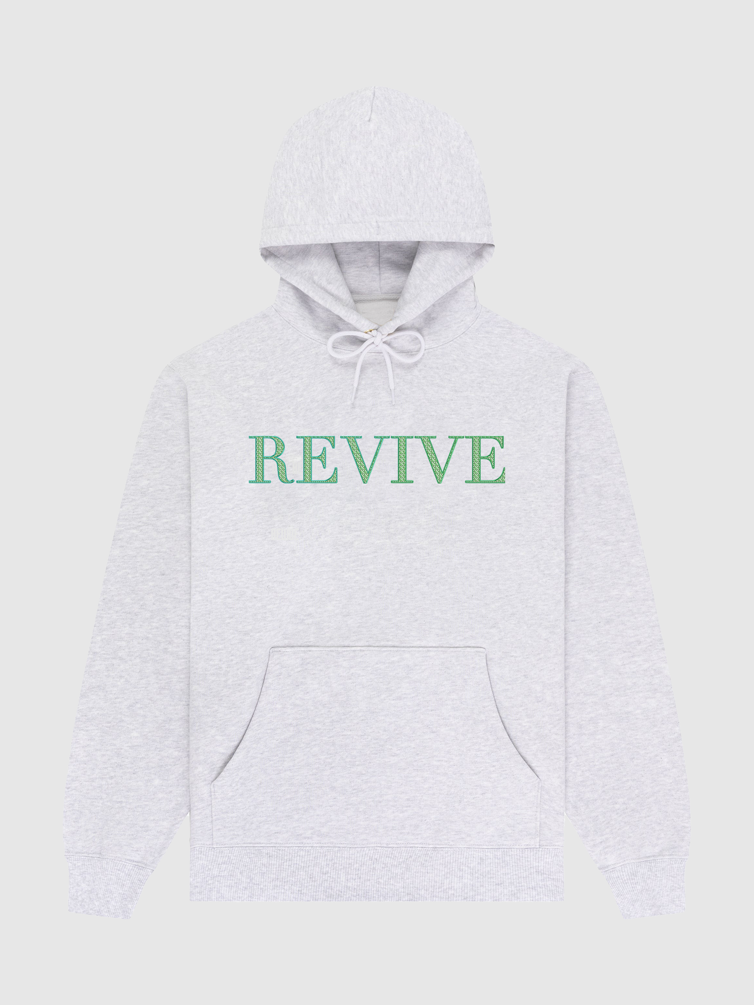 Green Bling Hoodie - Grey