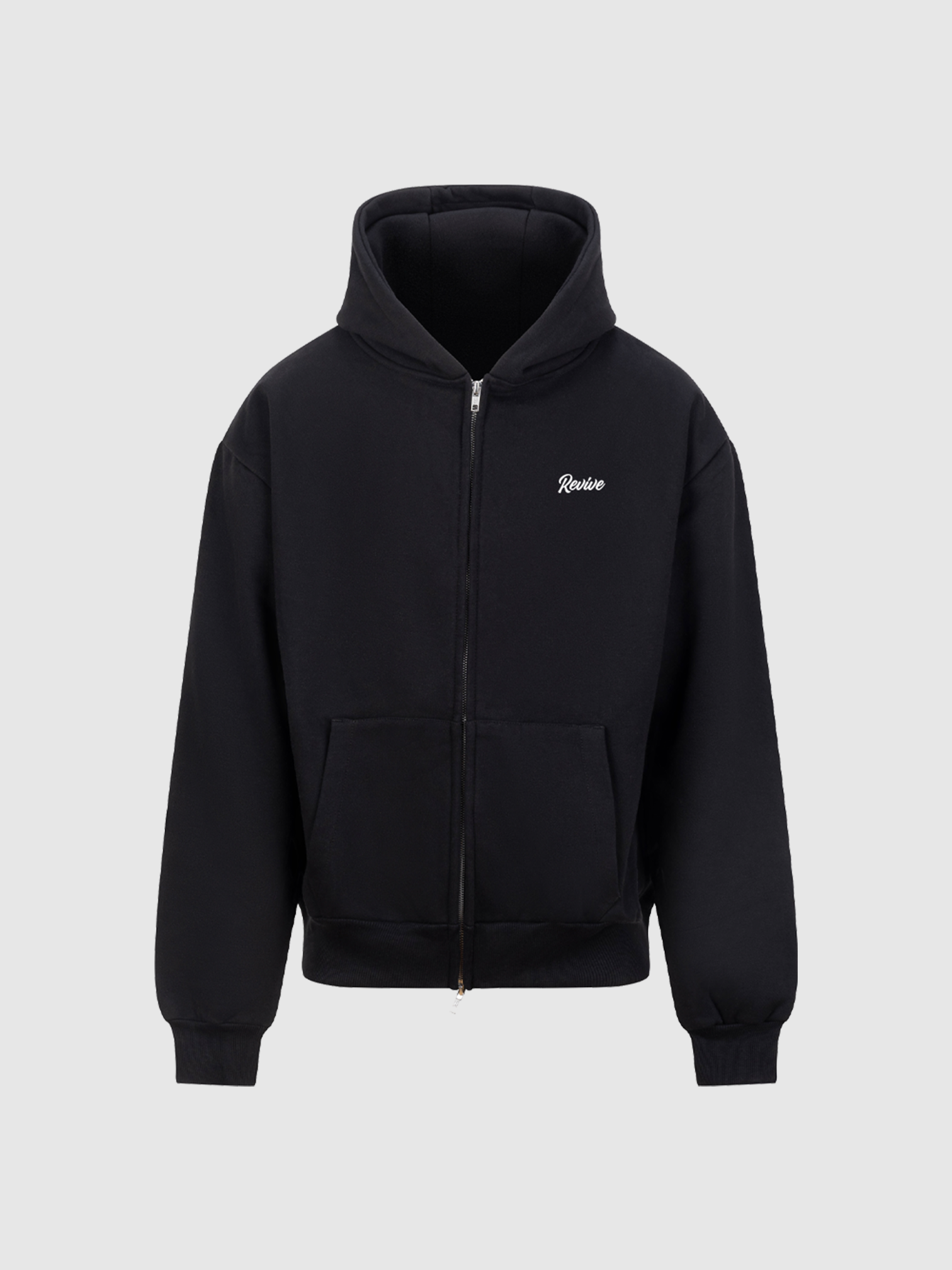 Logo Zip Hoodie - Black