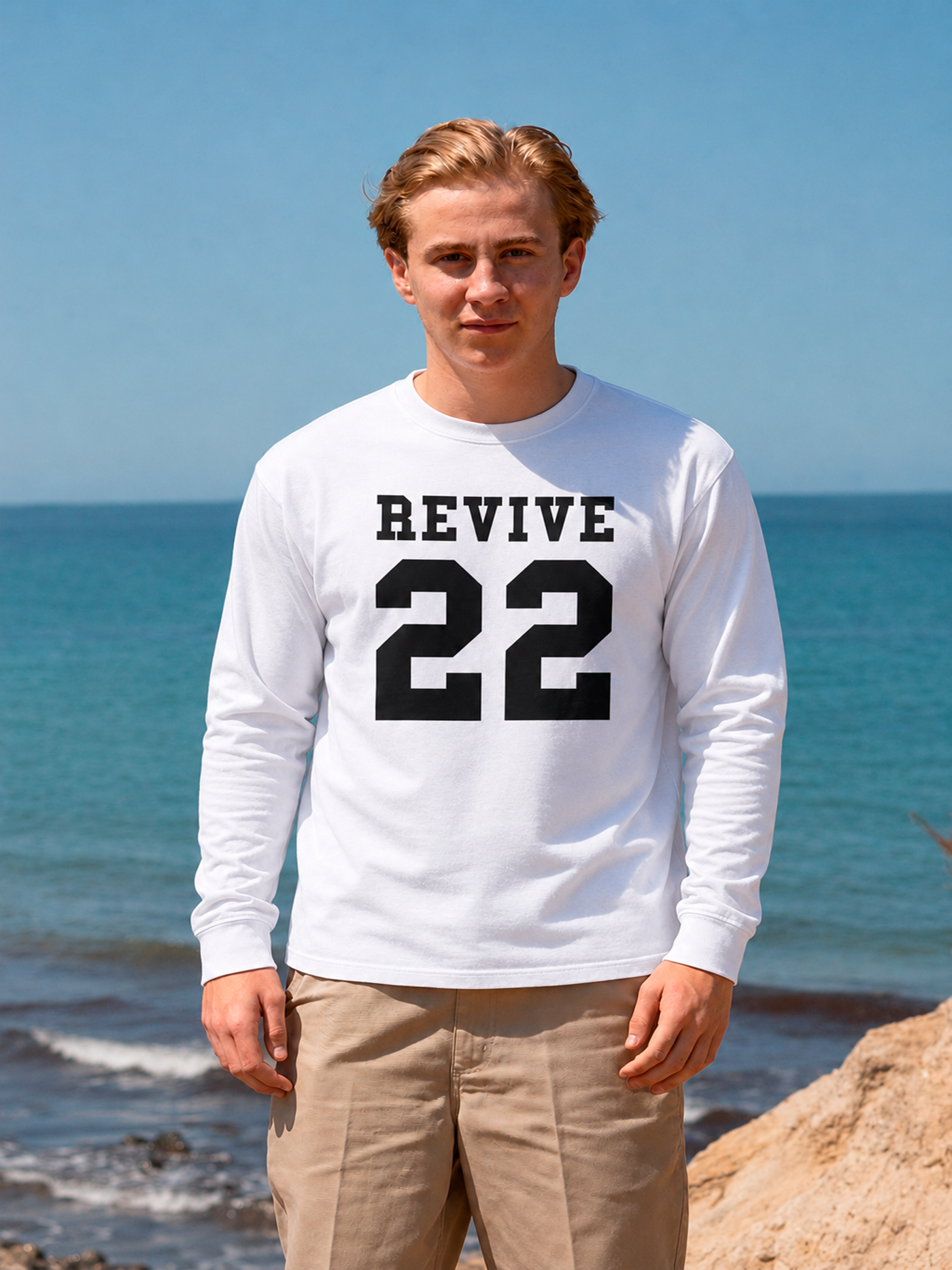 Football T-Shirt L/S - White