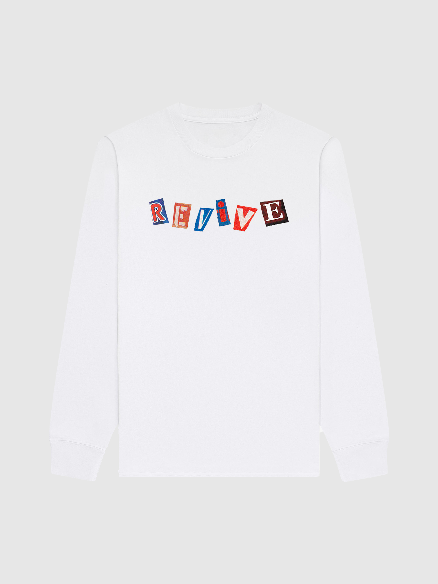 Magazine T-Shirt L/S - White